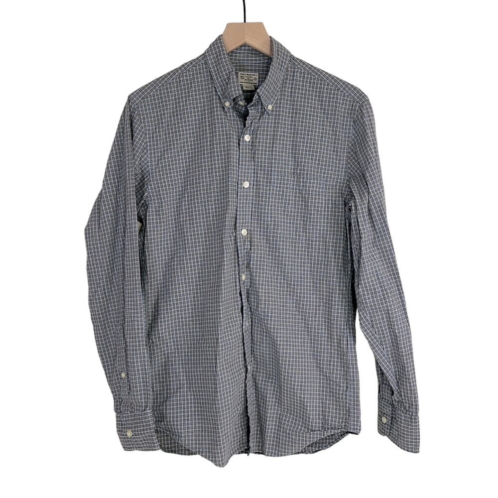 J.Crew Woven Button Down Shirt Blue Pattern Men’s Small
